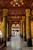 Luang Prabang, Laos - Wat Mai, the veranda in front of the entrance. 